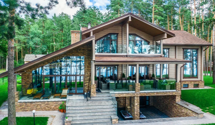 2-х этажный дом из бруса 660 м2 КП Коркино, Ленобласть