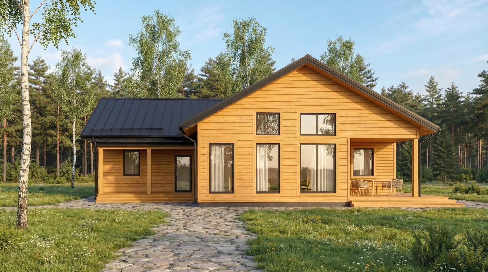 Каркасный дом 120 м²