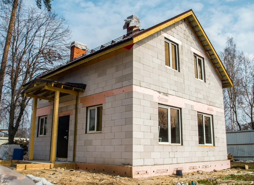 2-х этажный дом из газобетона 152 м2. дер. Агалатово, Ленобласть